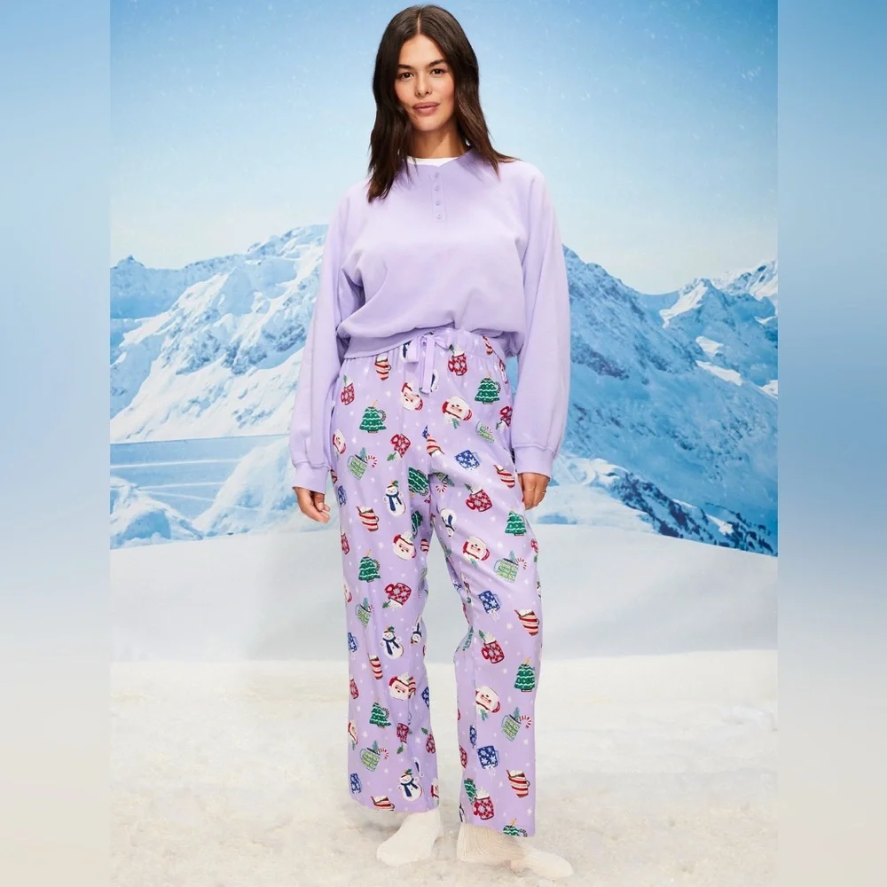 🆕 Old Navy Women's Mid-Rise Flannel Pajama Bottoms PJ Sleep Pants L 12-14